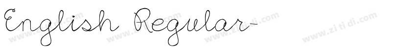 English Regular字体转换